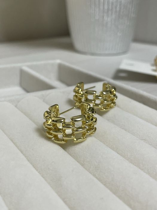 Сережки ланцюжки COS, золотисті