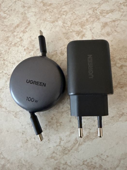 Зарядний пристрій Ugreen 45W GaN + кабель Ugreen 100W