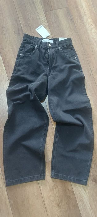 Джинси широкі чорні супер багі Bershka super baggy 36 , 38 розм. Xs-S