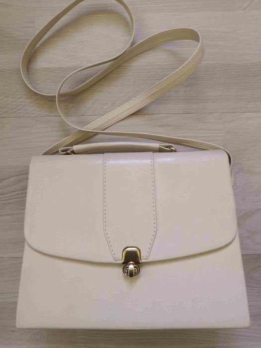 Torebka damska ecru ok. 25x19cm