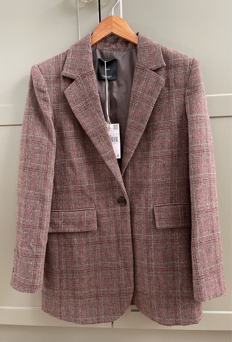 Mango NOWA marynarka żakiet oversize boyfriend wełna wełniany / 34 XS
