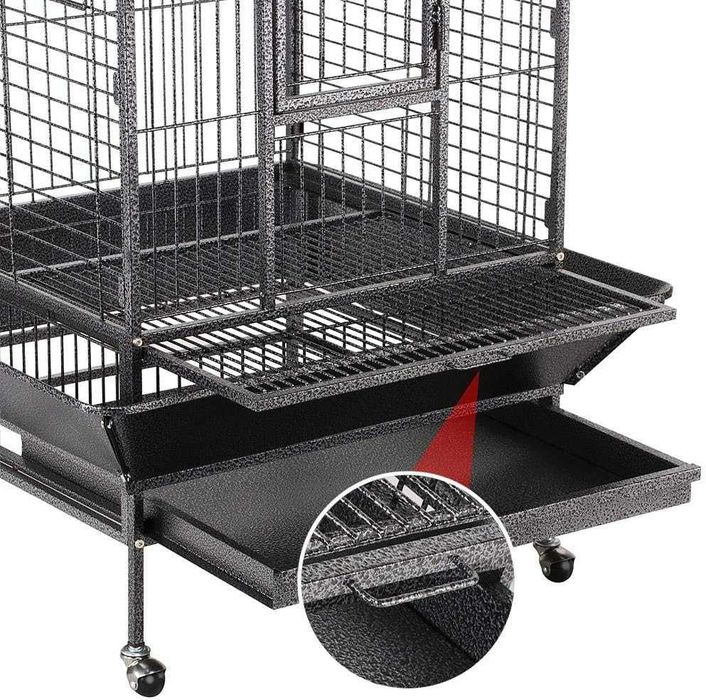 Gaiola Grande para Papagaio 81 x 77 x 160 cm Oferta de Envio