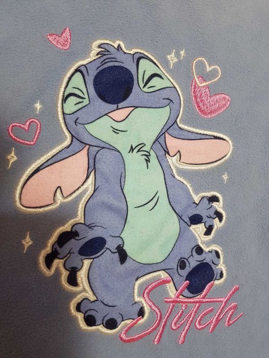 Теплая пижама флис-велюр, комплект Стич, Stitch Disney 7-9 лет