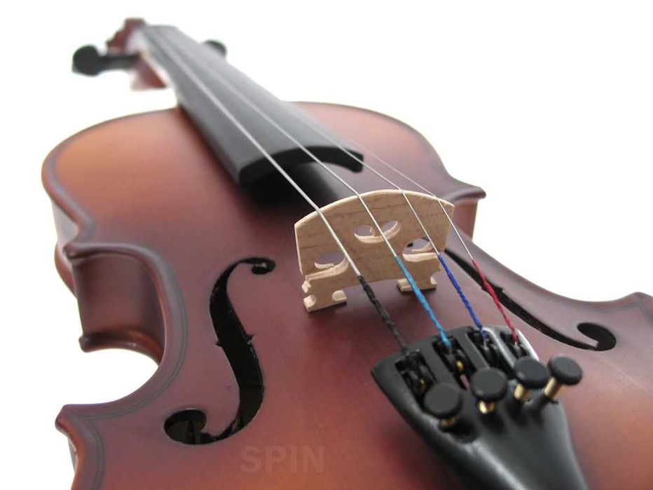 Skrzypce 4/4 z litego drewna Josepha Hesslera cały zestaw