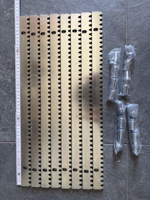 Listwa zebata do bramy przesuwnej 4 metry M4 sztuk 8 po 0,5 metra pol metra