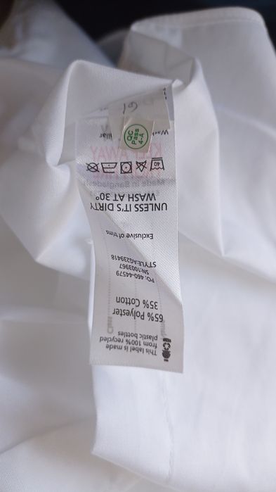 Рубашка f&f белая короткий рукав 9-12, 14-16 лет