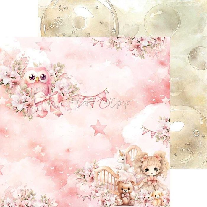 Zestaw papierów do scrapbookingu Craft o'Clock- Girl and Curl -20x20cm