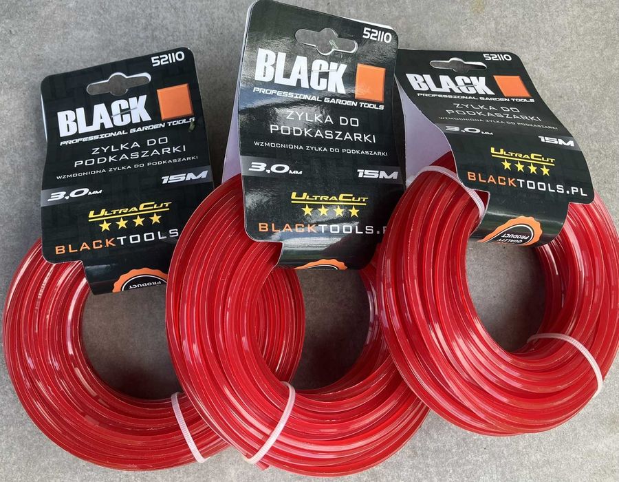 ŻYŁKA do podkaszarki kwadratowa 3mm 15m BLACK