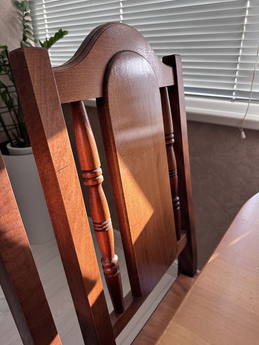 Стол дуб обеденный и 4 стула стіл обідній кухонный