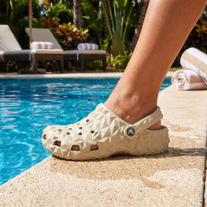 Оригінал! Crocs Сабо Classic Geometric Bone жіночі та чоловічі крокси