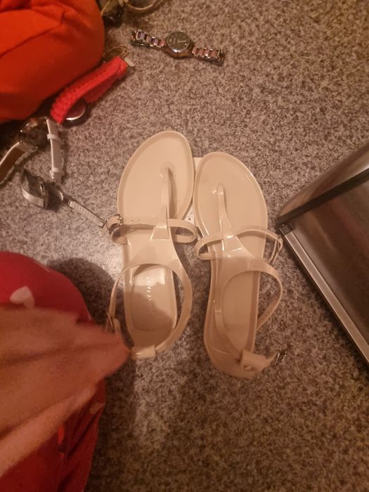 klapki 39 nowe bezowe