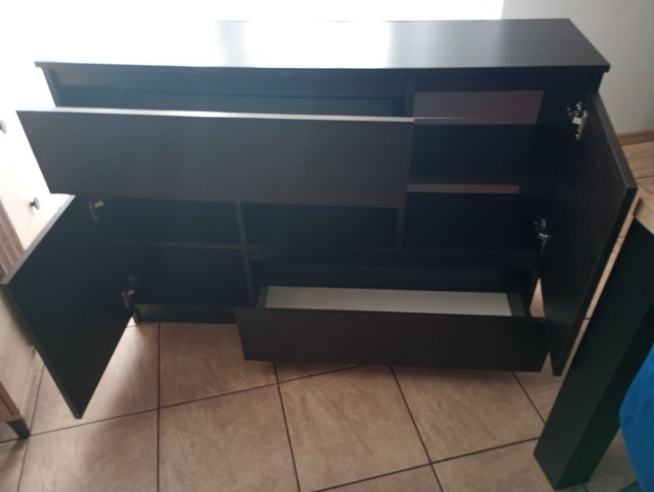 Komoda ciemny brąz 120x30x85cm