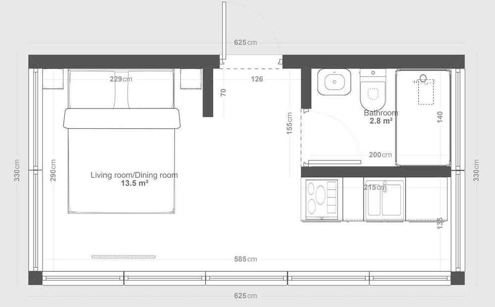 Mirror House Uran 20 Całoroczny dom mobilny PREMIUM lustrzany dom.