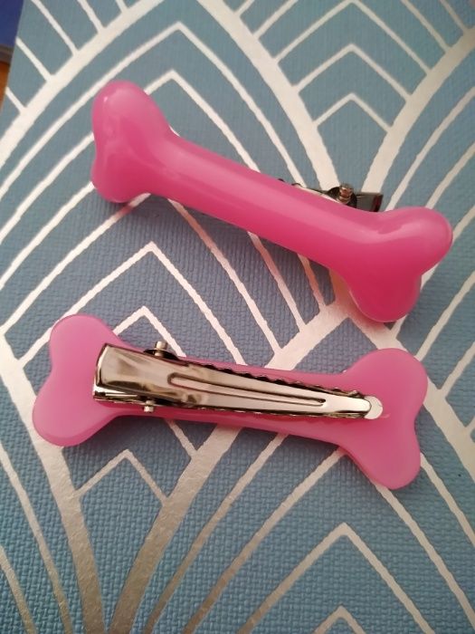 Ganchos de cabelo em forma de osso, 3 cores