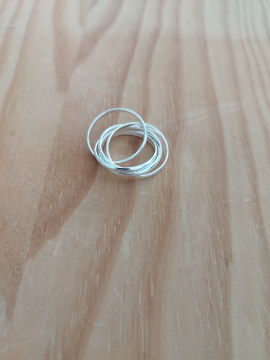 Anel 5 alianças em prata 925