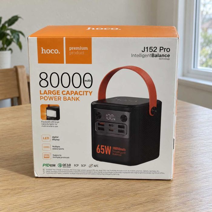Повербанк Hoco J152 65W черный / акумулятор 80000 mAh
