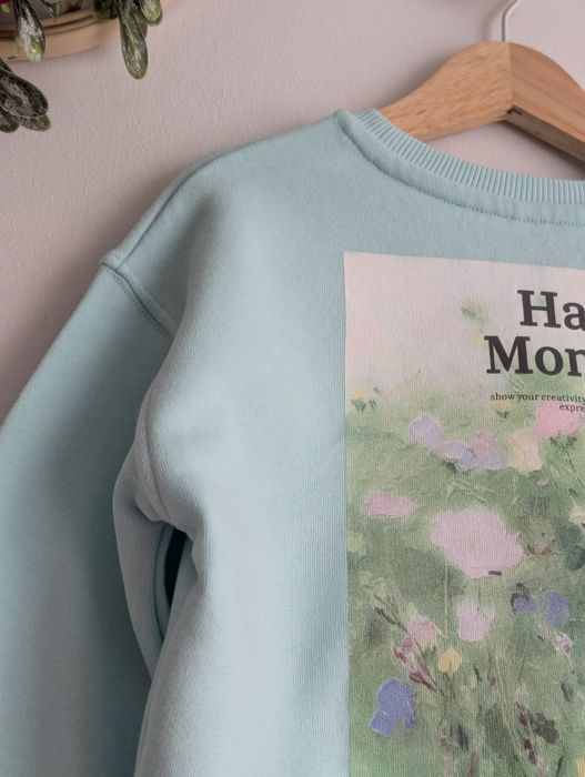 Bluza ocieplana 92/98 George turkusowa z nadrukiem