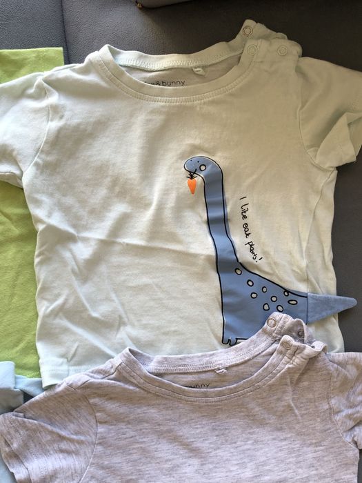 Koszulki krótki rękaw t-shirt 4 szt chłopięce Lupilu fox 80