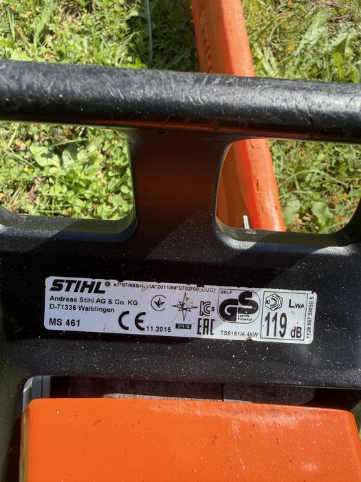 Piła/pilarka/przecinarka spalinowa do drewna stihl ms 461 6 koni bardzo mocna prowadnica 45cm stan bdb!