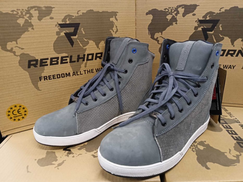 Buty motocyklowe REBELHORN Tramp 43, miejskie wentylowane szare
