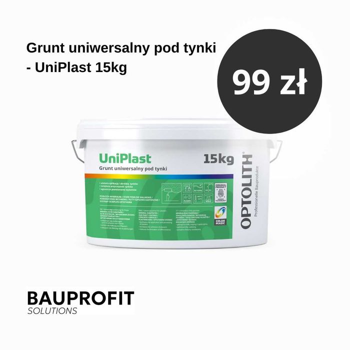 Grunt uniwersalny pod tynki – UniPlast 15 KG
