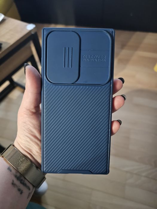 Obudowa S23 ultra case niebieski zamykany aparat nillkin  camshield