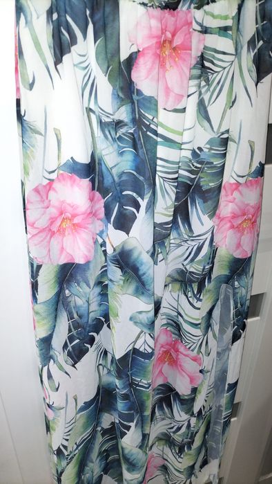 Sukienka bawełniana marszczona hiszpanka w kwiaty