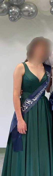 Випускне плаття,довге, темно-зеленого кольору