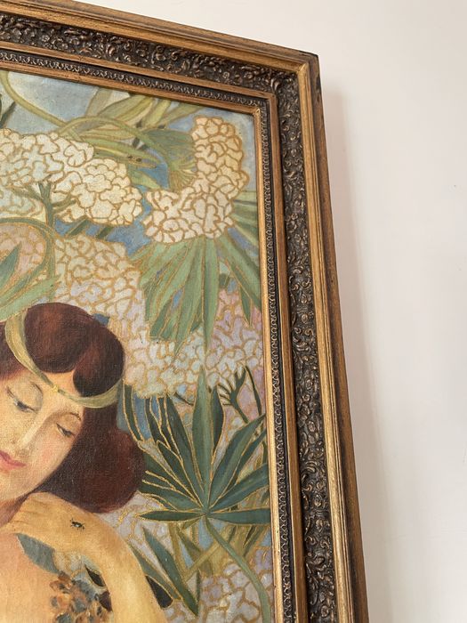 Tela Original Art Déco – Assinada Rosinda (1914)