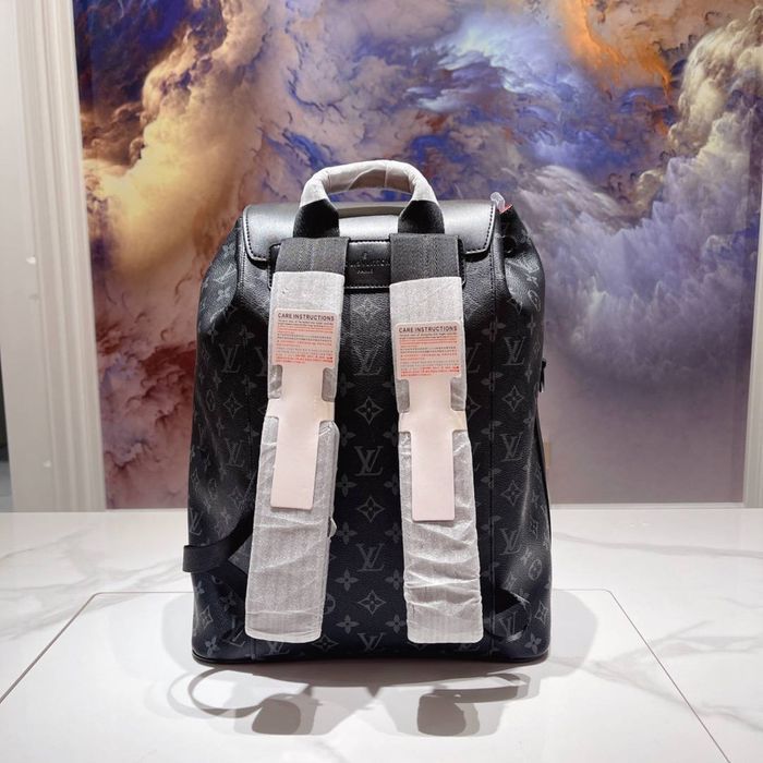 Рюкзак Louis Vuitton мужской черный портфель ранец кожаный оригинал