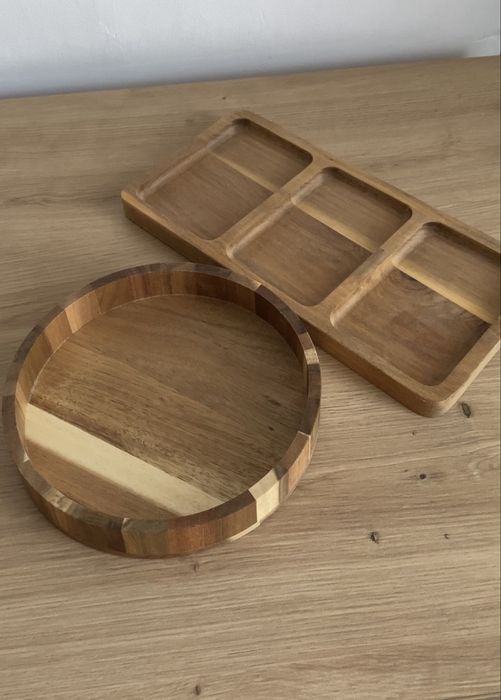 Деревʼяна таця, піднос, декор для дому