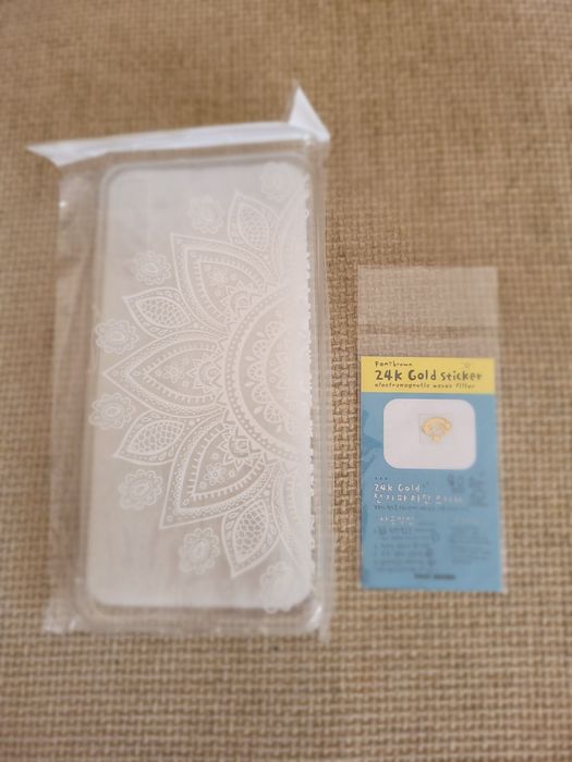 NOWE Przezroczyste silikonowe etui na telefon Samsung A7 + naklejka