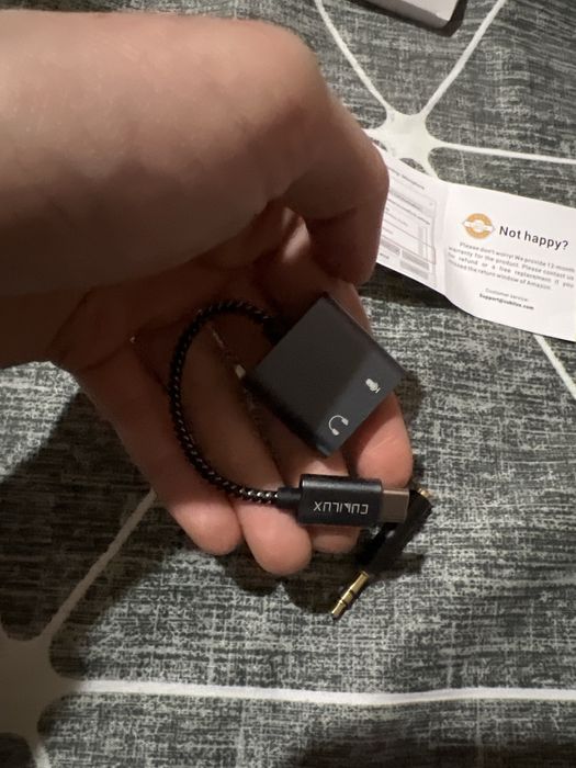 Розгалужувач Адаптер Cubilux для мікрофона та навушників на 3,5 мм