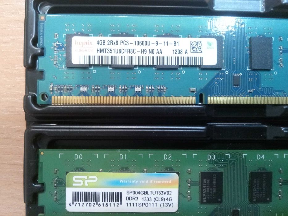 Память Ddr3 1333mhz 2x4gb