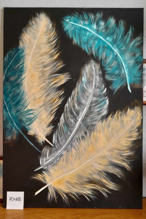 Obrazy ręcznie malowane akrylami