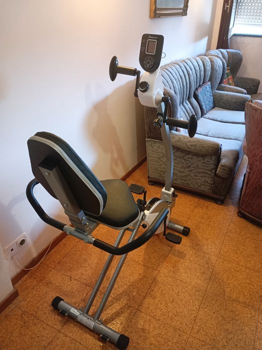 bicicleta estática/recumbente dobrável e multifuncional, do modelo DualFit