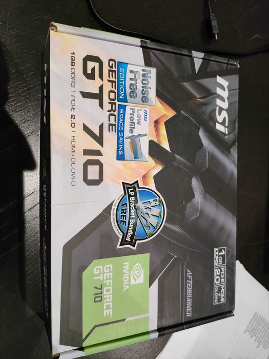 MSI GeForce GT710 niski profil, bezgłośne chłodzenie jak nowa!