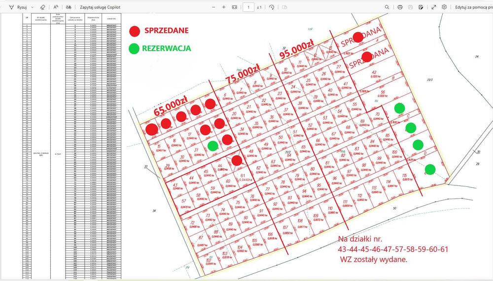 Działka Osada Lemany