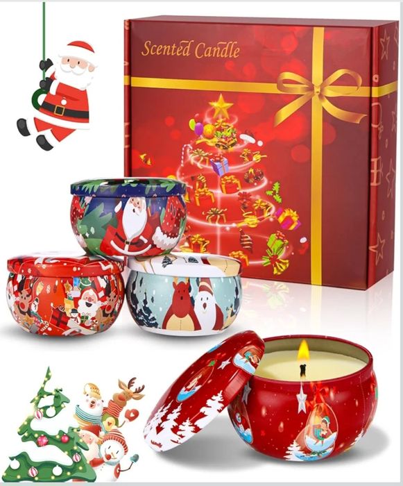 Świąteczne świeczki sojowe, zapachowe