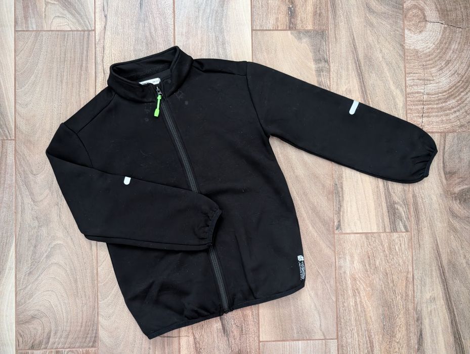 Rozsuwana czarna bluza chłopięca Sinsay 128