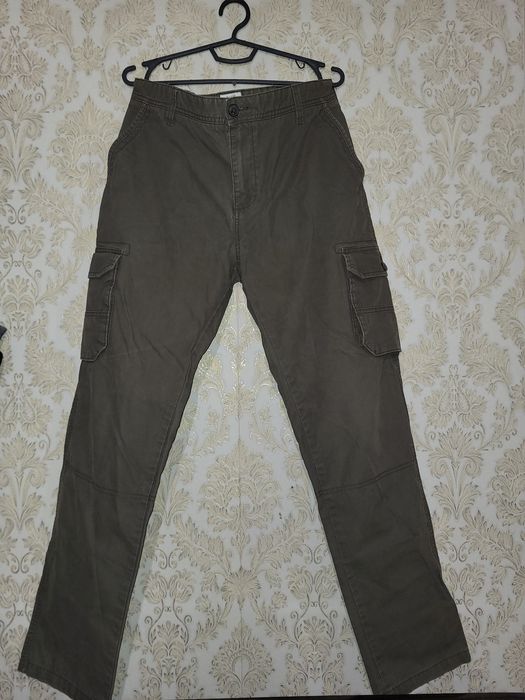 Штани карго чоловічі щільні AUTHENTIC CASUAL WEAR хакі (розмір - 36L)