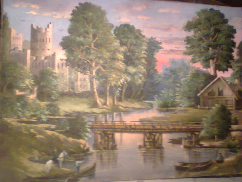 картина маслом 50 года и есть картина не знаю какая техника см,фото