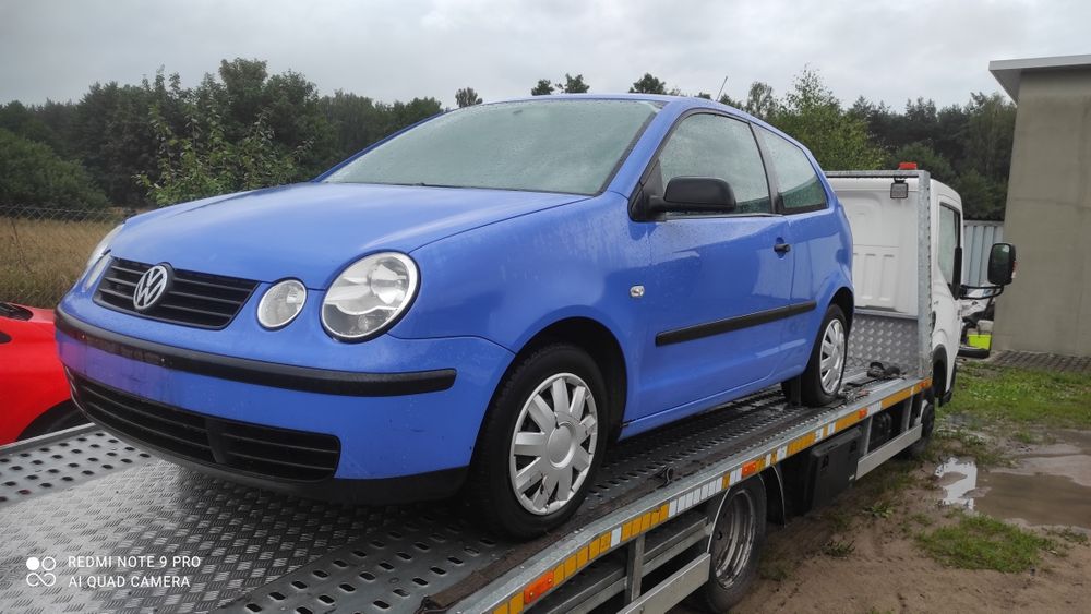 VW polo 9N 1,2 12v części drzwi klapa maska lampy skrzynia biegów fotele