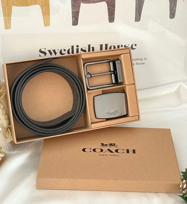 COACH Чоловічий пояс ремінь набір ремінь подарочный мужской ремень