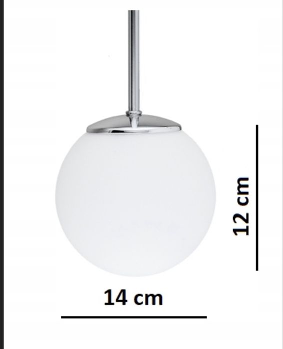 Lampa Wisząca Sufitowa Żyrandol Białe Kule Chrom Milo LED E27