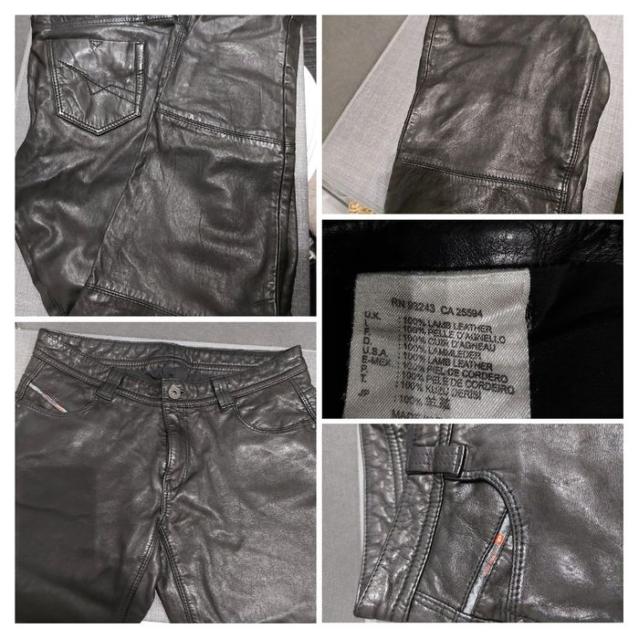 Calças em pele Diesel IndustryCalças em pele Diesel Industry