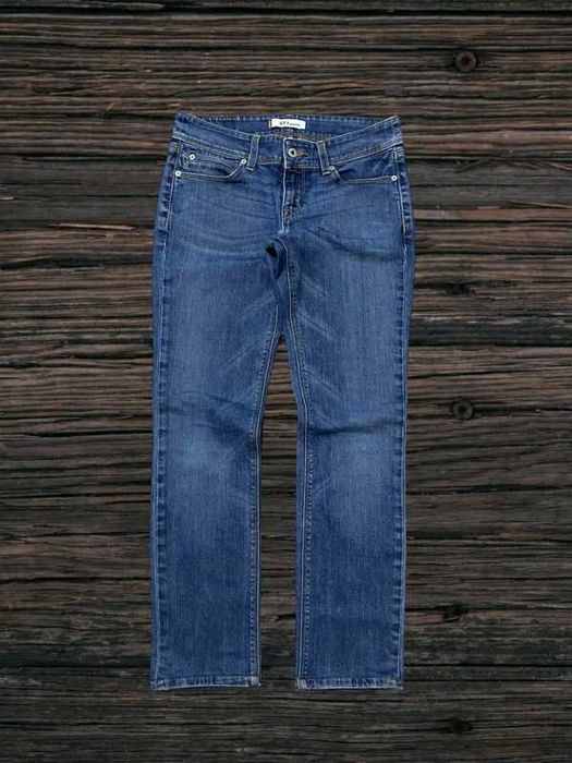 Spodnie damskie jeansowe Levis 571 slim fit niebieski denim 29x30 styl