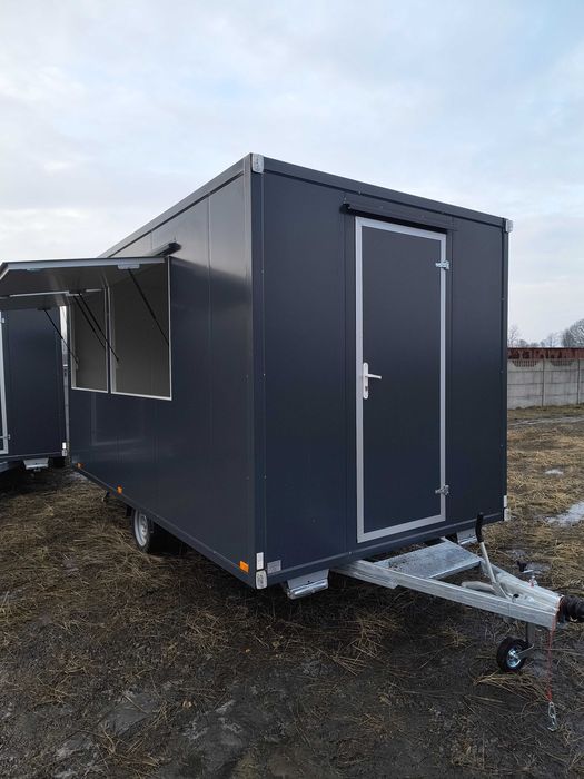 PRZYCZEPA gastronomiczna - 4,5x2,3m -NOWA - dostępna na PLACU - 1350kg