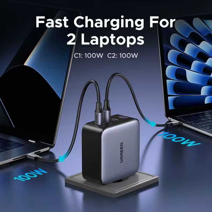 Зарядний пристрій 200W UGREEN Nexode X764 GaN PD3.1 Блок 4 порти Вт