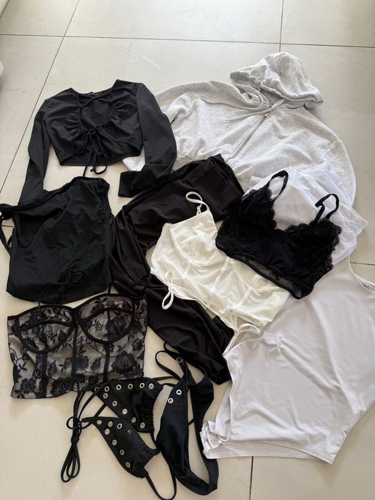 Zestaw bluzki gorsetowe bluza body S/M